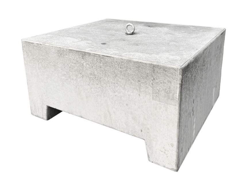 Concrete weight 650kg - (with one eye bolt)