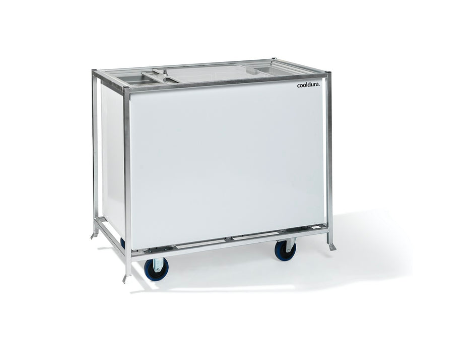 Trolley for bottle cooler - Model S3M chest fridge
