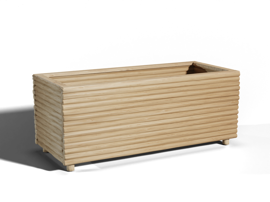 Wooden storage bench with lid