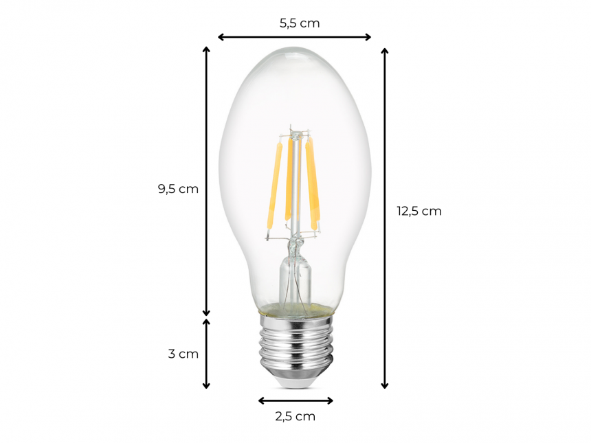 Føro Papaya string light extra warm white - small - set of 10 metres with 10 LED light bulbs