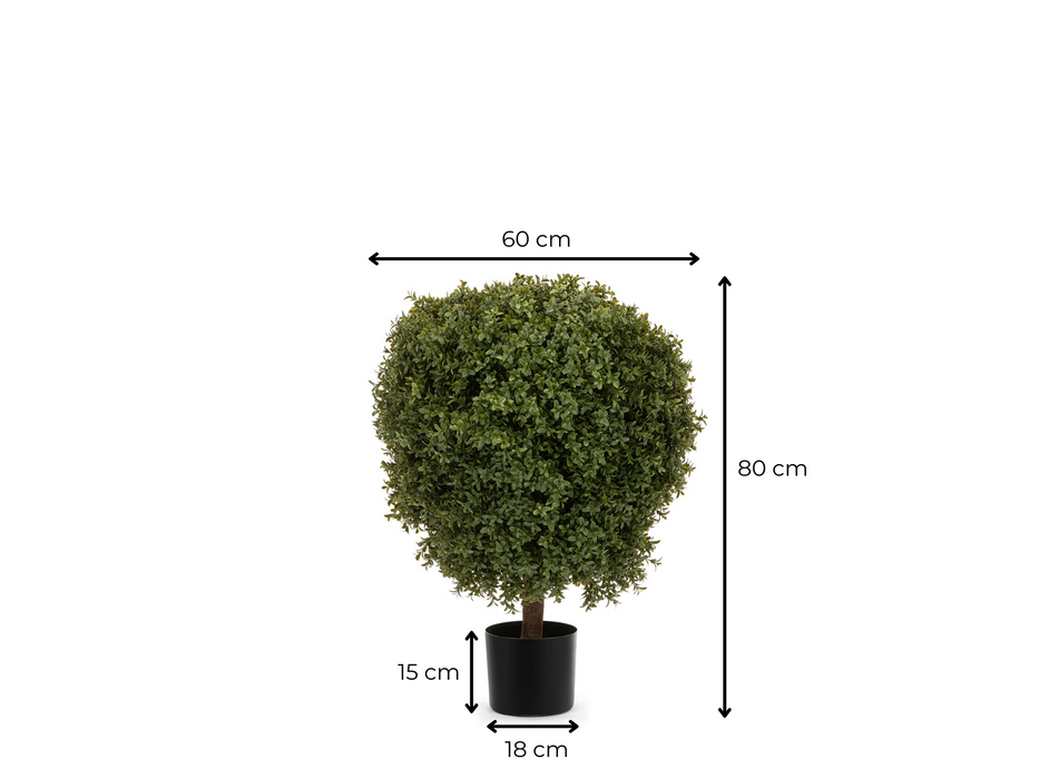 Foretti Low Buxus Tree - Artificial plant - 80 cm