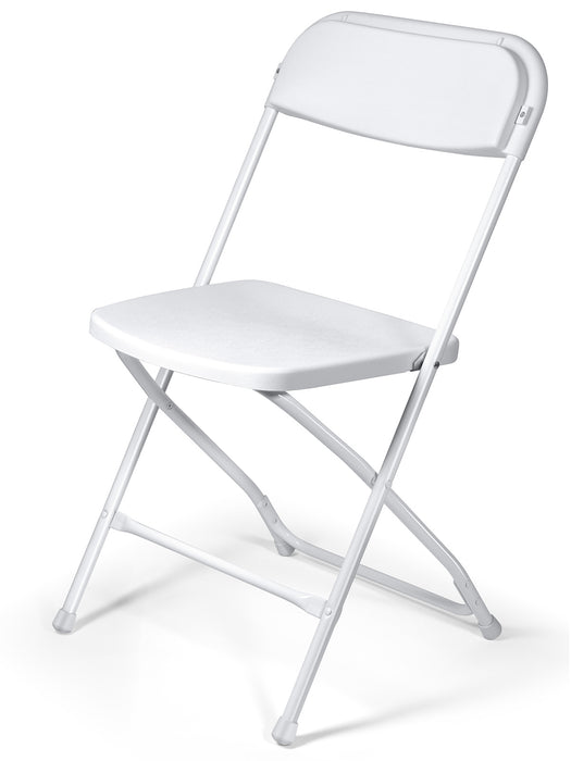 Mobeno set with 60 folding chairs with trolley - type Palermo - White