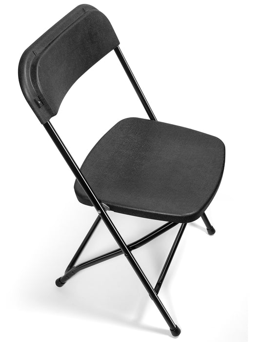 Conjunto Mobeno con 10 sillas plegables - tipo Palermo - Negro