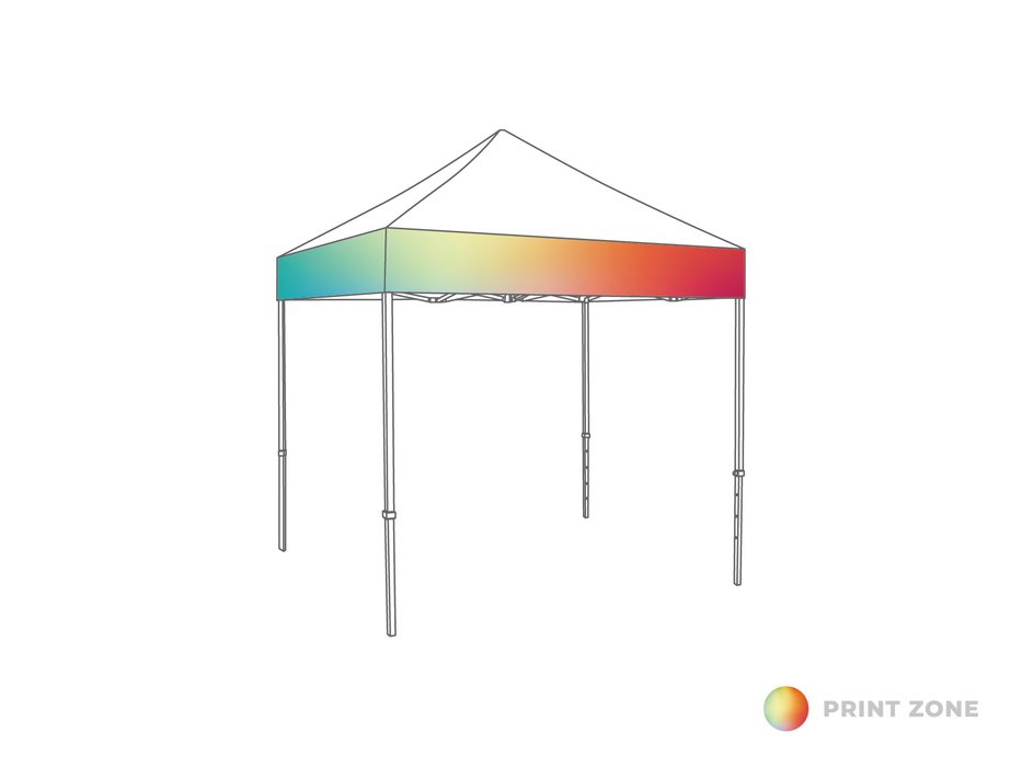 Flexxum Folding Tent Elite Set - aluminium frame and PVC light roof - printed
