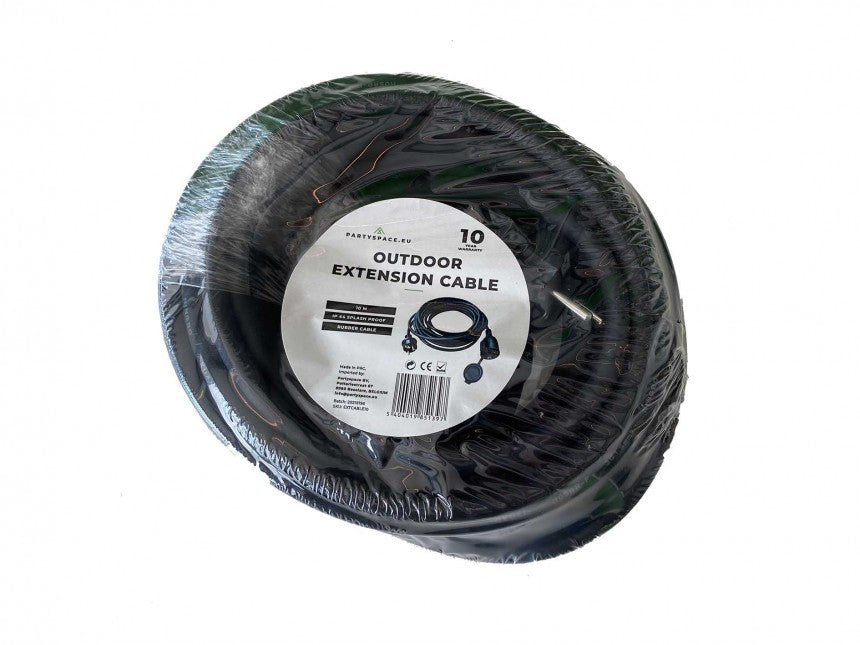 Outdoor extension cord 10 m | IP44 Splashproof | Rubber cable